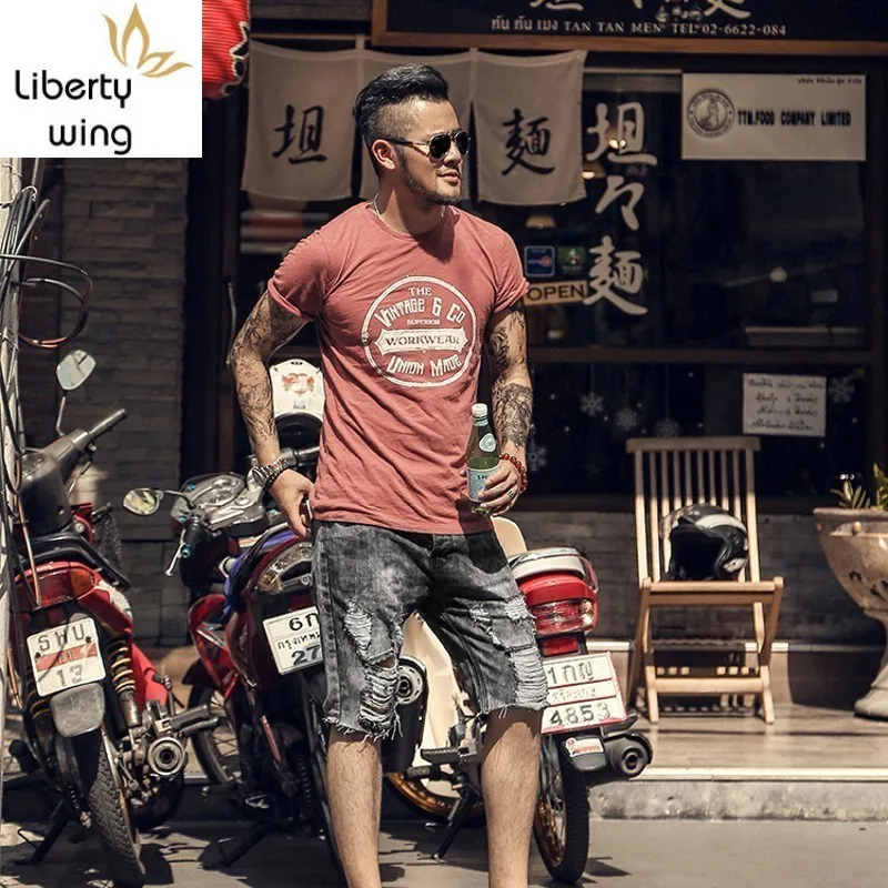 Винтажные Черные Серые потертые облегающие джинсы рваные короткие брюки Летние