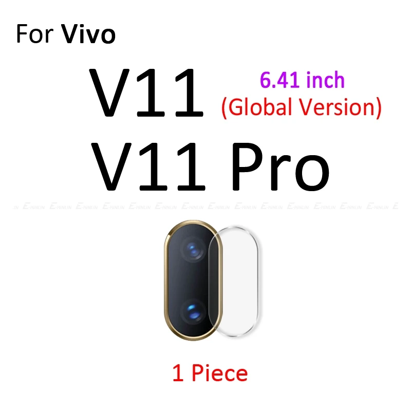 For V11 GB or V11Pro Задняя крышка объектива камеры прозрачная защитная пленка из закаленного стекла для BBK vivo Y91C Y90 iQOO Pro 5G Neo 855 V11 V17 V15 Pro - Цвет: For V11 GB or V11Pro