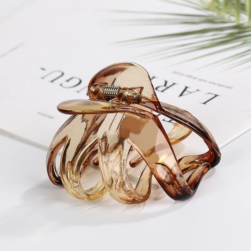 Большой зажим для волос плотные пластиковые заколки женские в форме осьминога