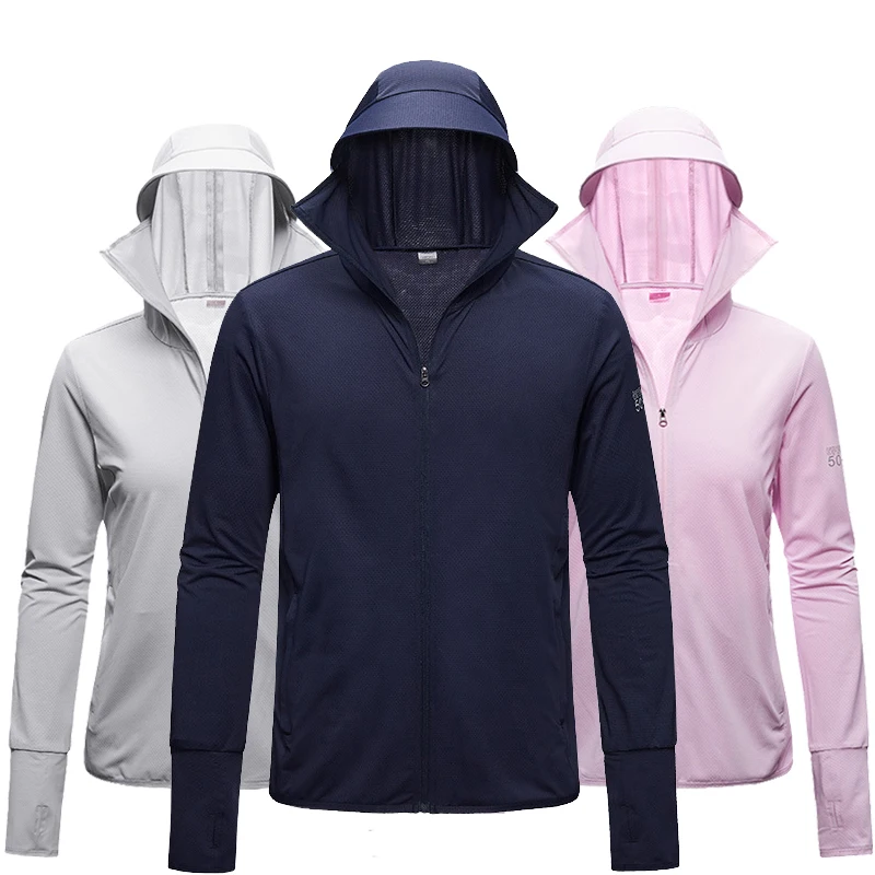 

2021 New Spring Summer Sunscreen Fishing Clothing Men Women Covered Face Running Sportswear Anti-ultraviolet Fishing Clothing