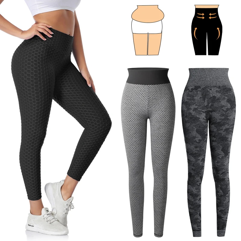 Леггинсы женские для фитнеса тренировочные джеггинсы с завышенной талией