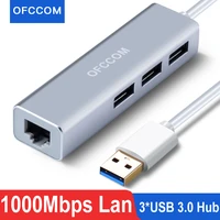 ofccom usb c ethernet usb 3 0 2 0 to rj45 hub 101001000mbps ethernet adapter network card usb lan for macbook windows