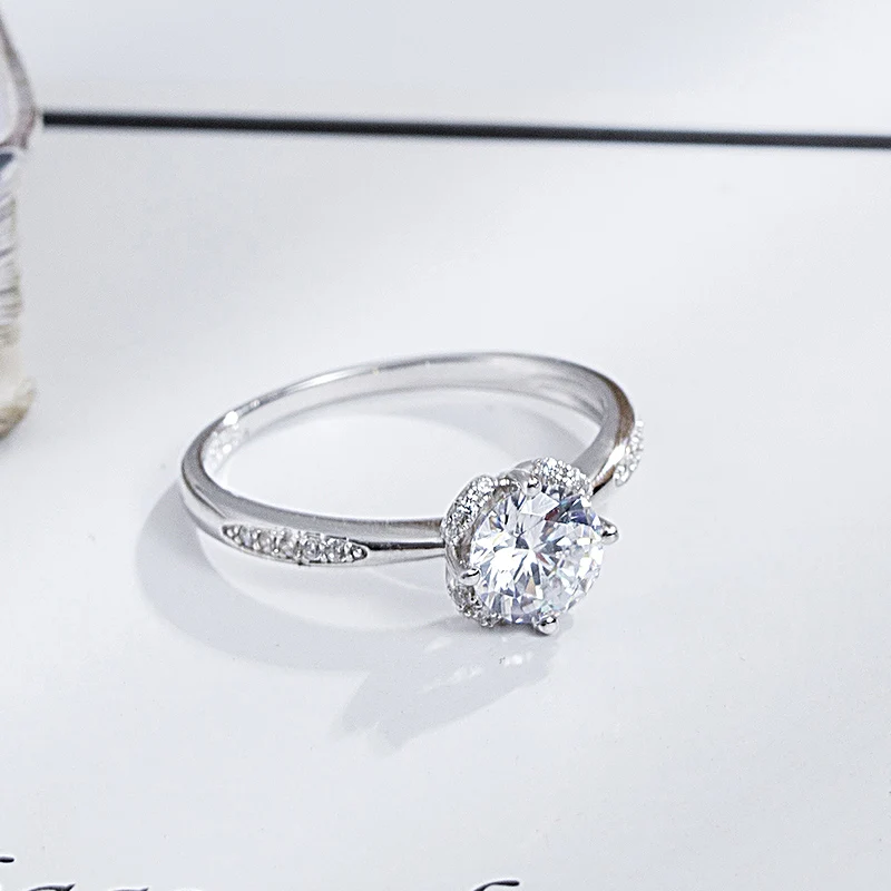 Новое кольцо из циркония с четырьмя зубцами простое и стильное | Украшения