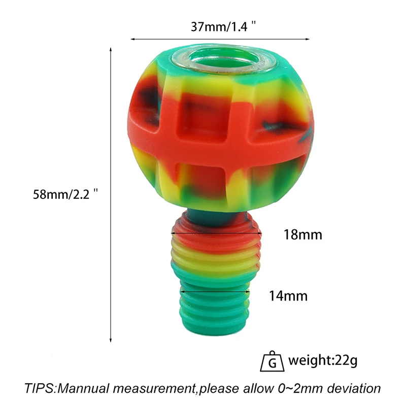 Силиконовая чаша со стеклянной чашей 1 шт. аксессуары для курительной трубки