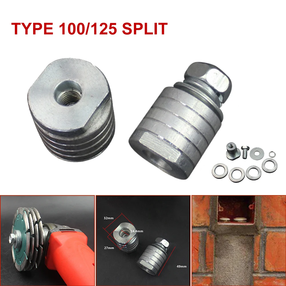 

M10/M14 Angle Grinder To Grooving Machine Adapter 100/125 Type Angle Grinder Converter Lock Nuts Flange Inner Outer Kit