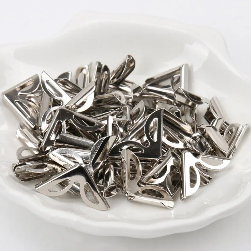 

Серебристые металлические уголки пустые книги Скрапбукинг Фотоальбомы меню ремесла DIY принадлежности 40 шт 16x16x2.5мм