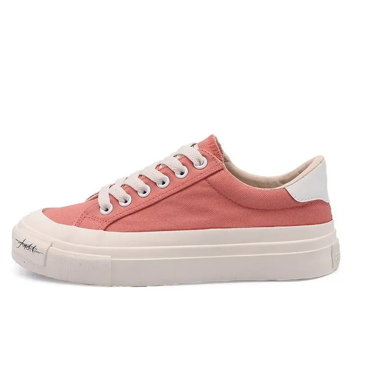 

Women's Sneakers Summer 2021 Shoes Woman-shoes New Canvas Casual Roses Fashion Fabric Hand-Painted PU Lace-Up Round Toe Rubber L