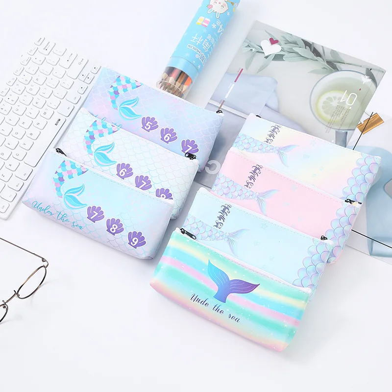 Креативная шкала Плюшевые Русалка Карандаш Чехол для карандашей Kawaii сумка