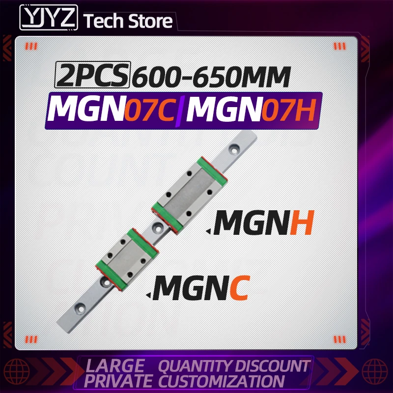 

MGN7 L600 650mm miniature linear guide rail 1pcMGN linear guide+2pcMGN7C/MGN7H
