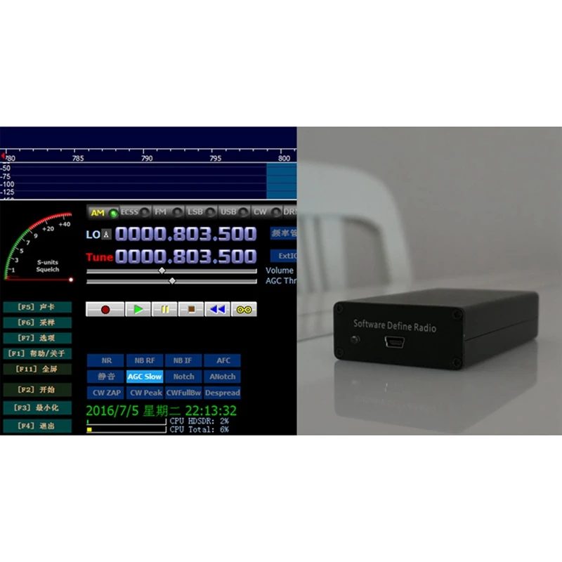 

Radio Receiver 100KHz-1.7GHz Full Band UV HF RTL-SDR USB Tuner RTLSDR USB Dongle with RTL2832U R820T2 RTL SDR Receiver