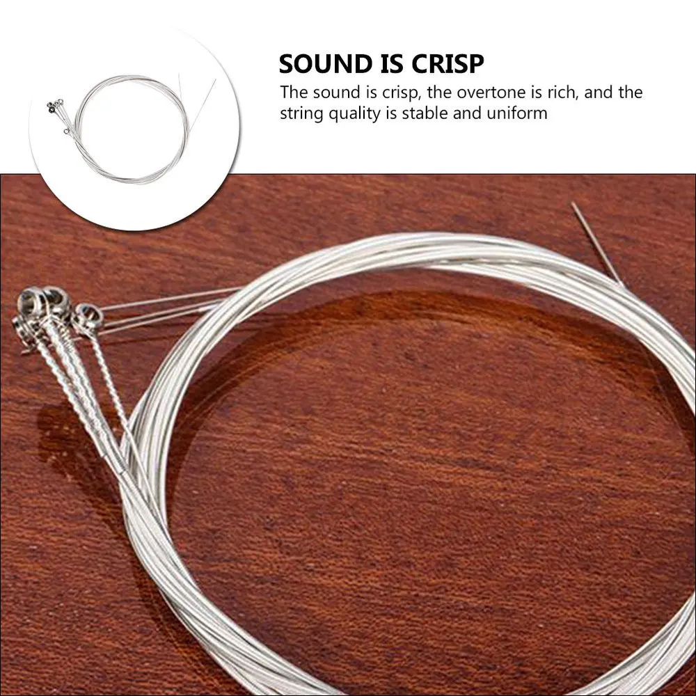 

2 Sets Silver Plating Guitar String Anti-rust Steel Copper String Guitar String