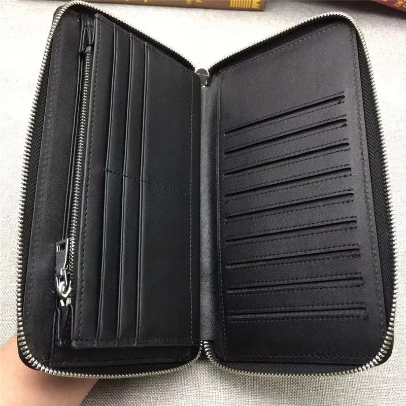 Мужской дизайнерский большой клатч из натуральной крокодиловой кожи Длинный