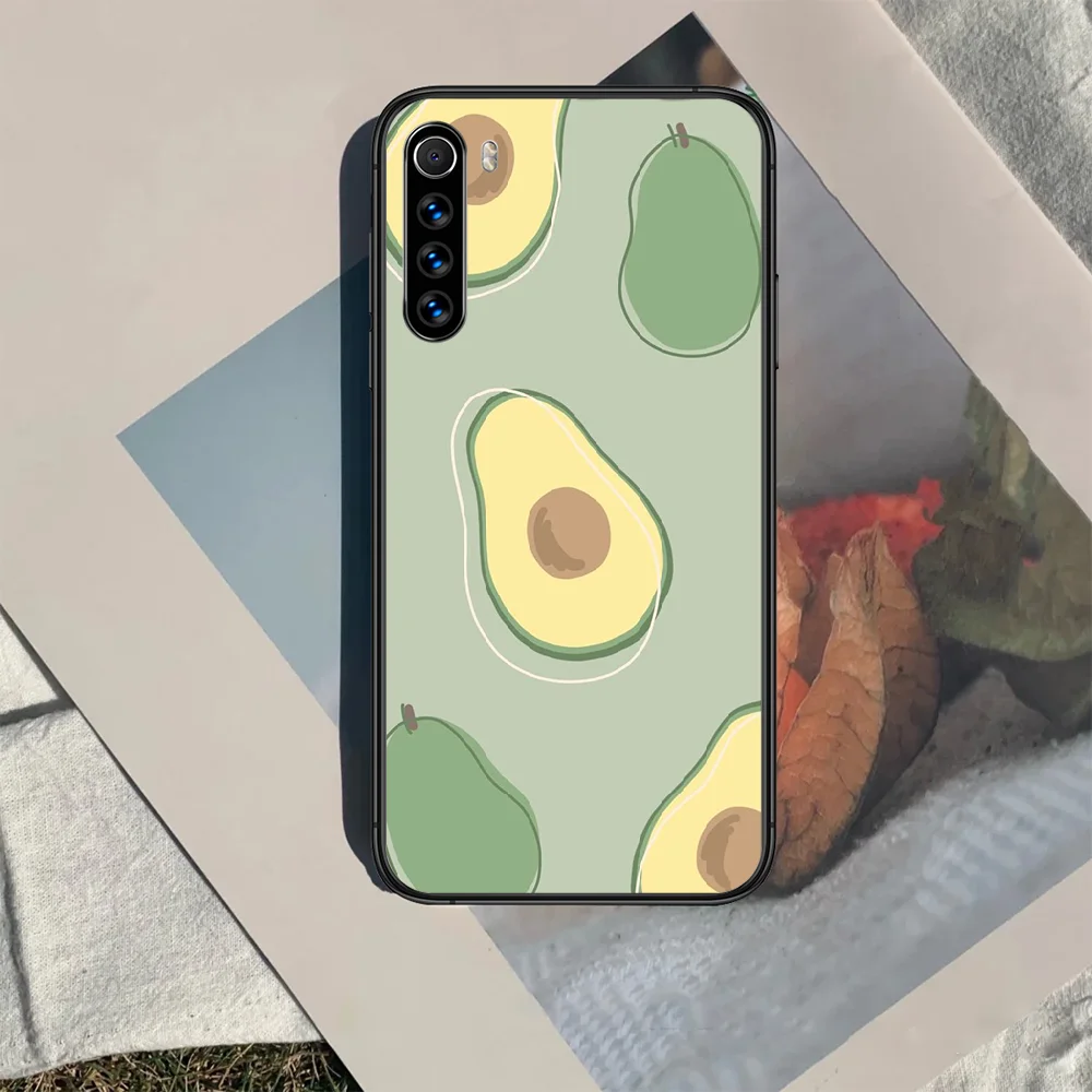 

Cute interesting Avocado Phone Case For XIAOMI Redmi Note 5 7 8 T 9 6A 7A 8A 9S K 20 30 Pro black Coque Trend Shell Silicone