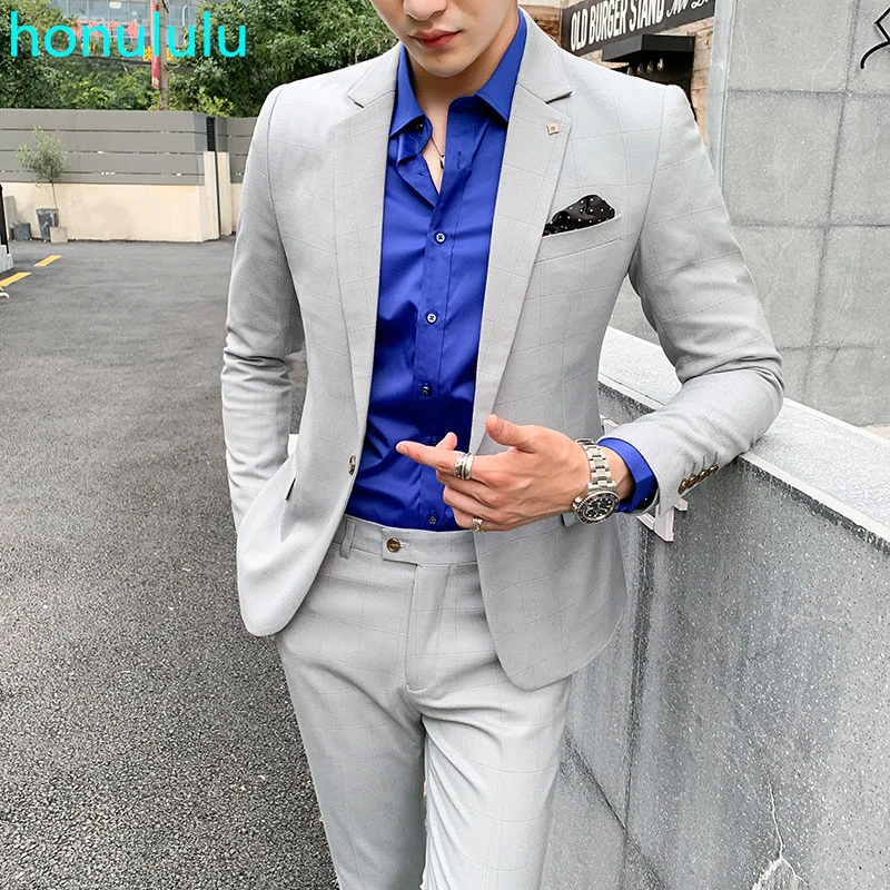 

Popular men's business and leisure suit two-piece bridegroom's dress banquet suit