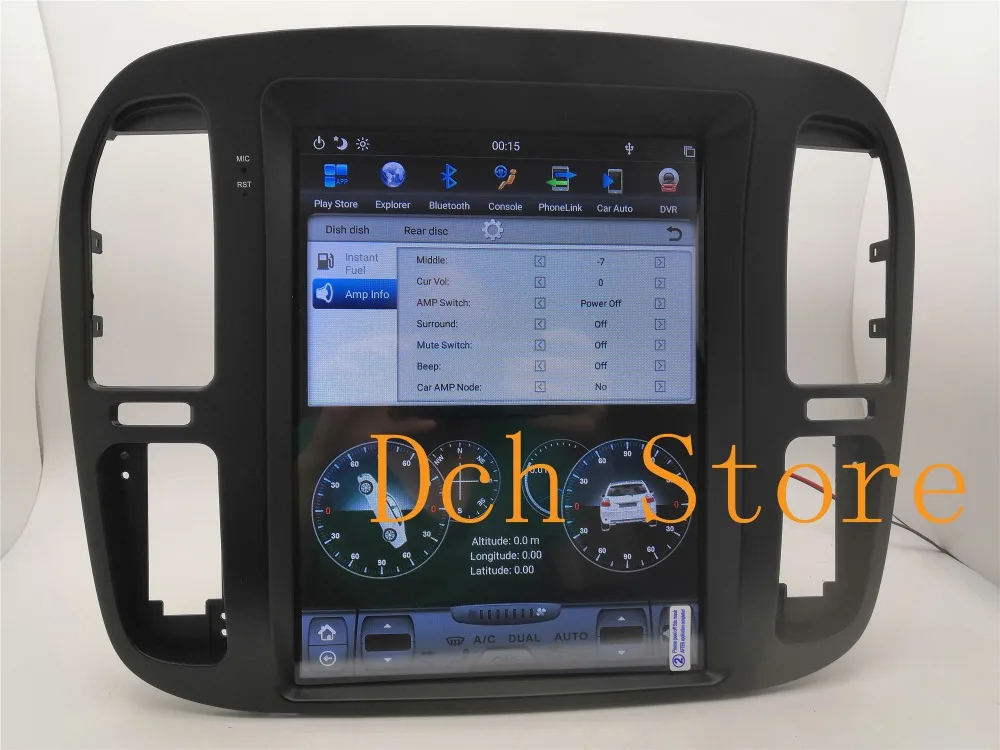 12,1 ''tesla стиль Android 8,1 автомобильный dvd-плеер gps навигация для TOYOTA LAND CRUISER lc100 1999 2000 2001 2002 Lexus lx470 PX6