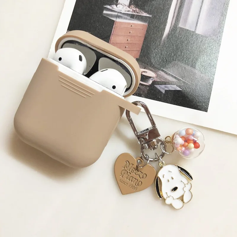 Милый корейский кулон для собаки для Apple Airpods чехол силиконовый Bluetooth наушники аксессуары Наушники защитный чехол Брелок с фигурками из мультфильмов - Цвет: Model4