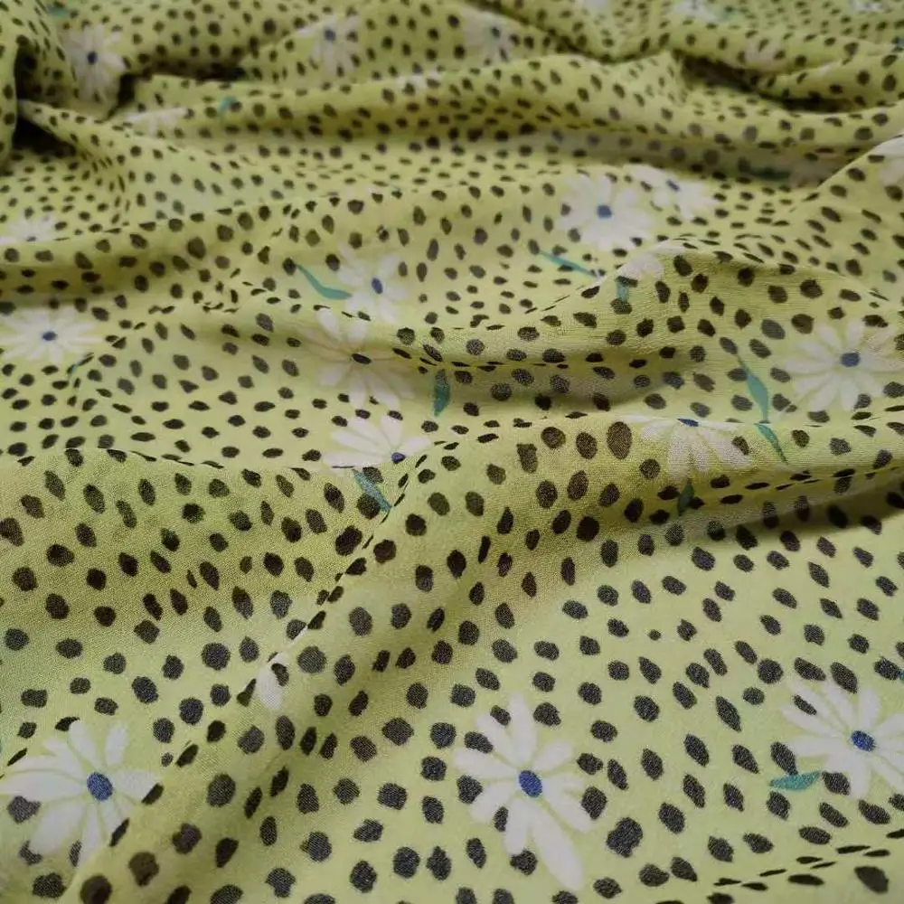 Распродажа ткань для платья шитья сделай сам шифоновая материал с принтом