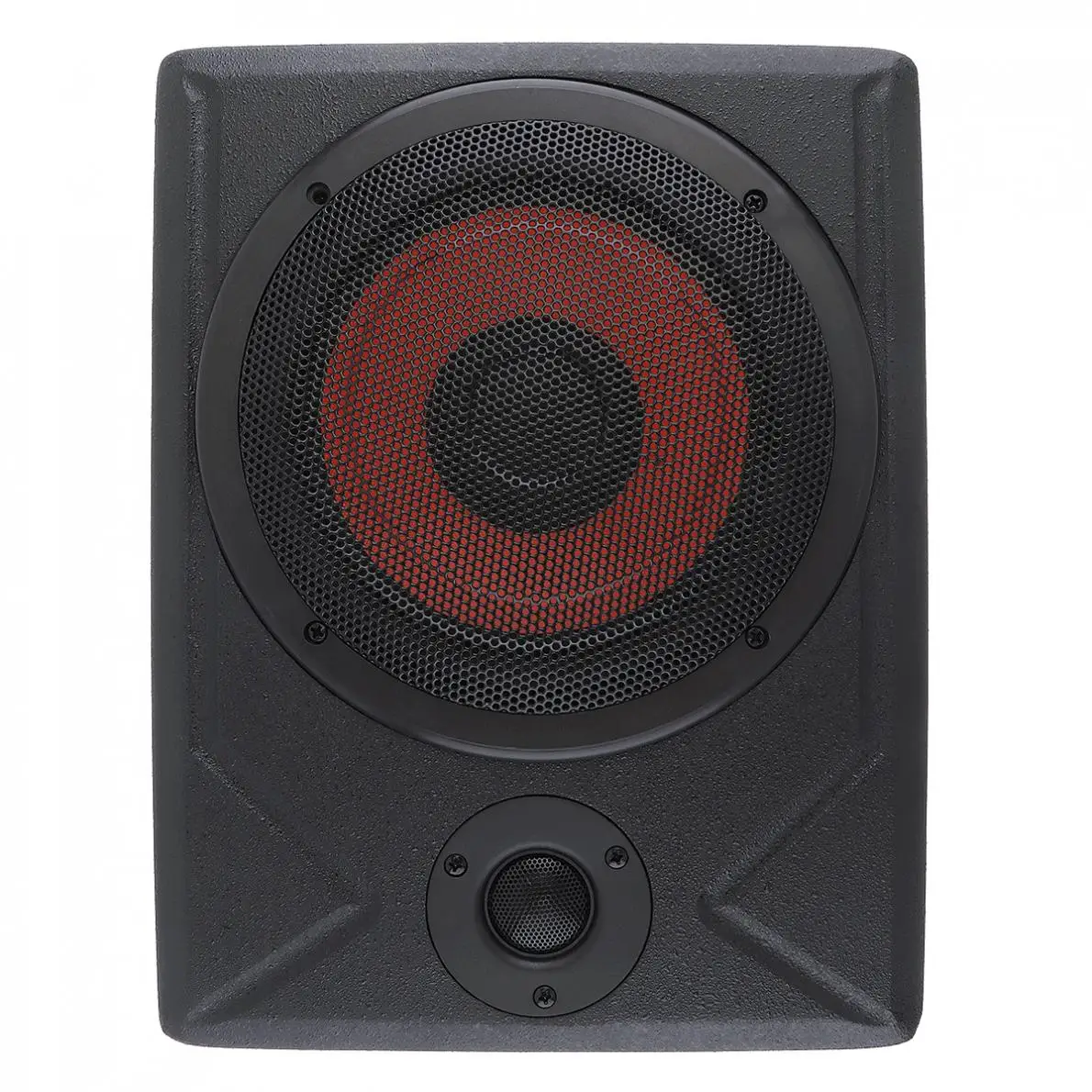 Универсальный черный фюзеляж тонкий активный сабвуфер для автомобиля усилитель