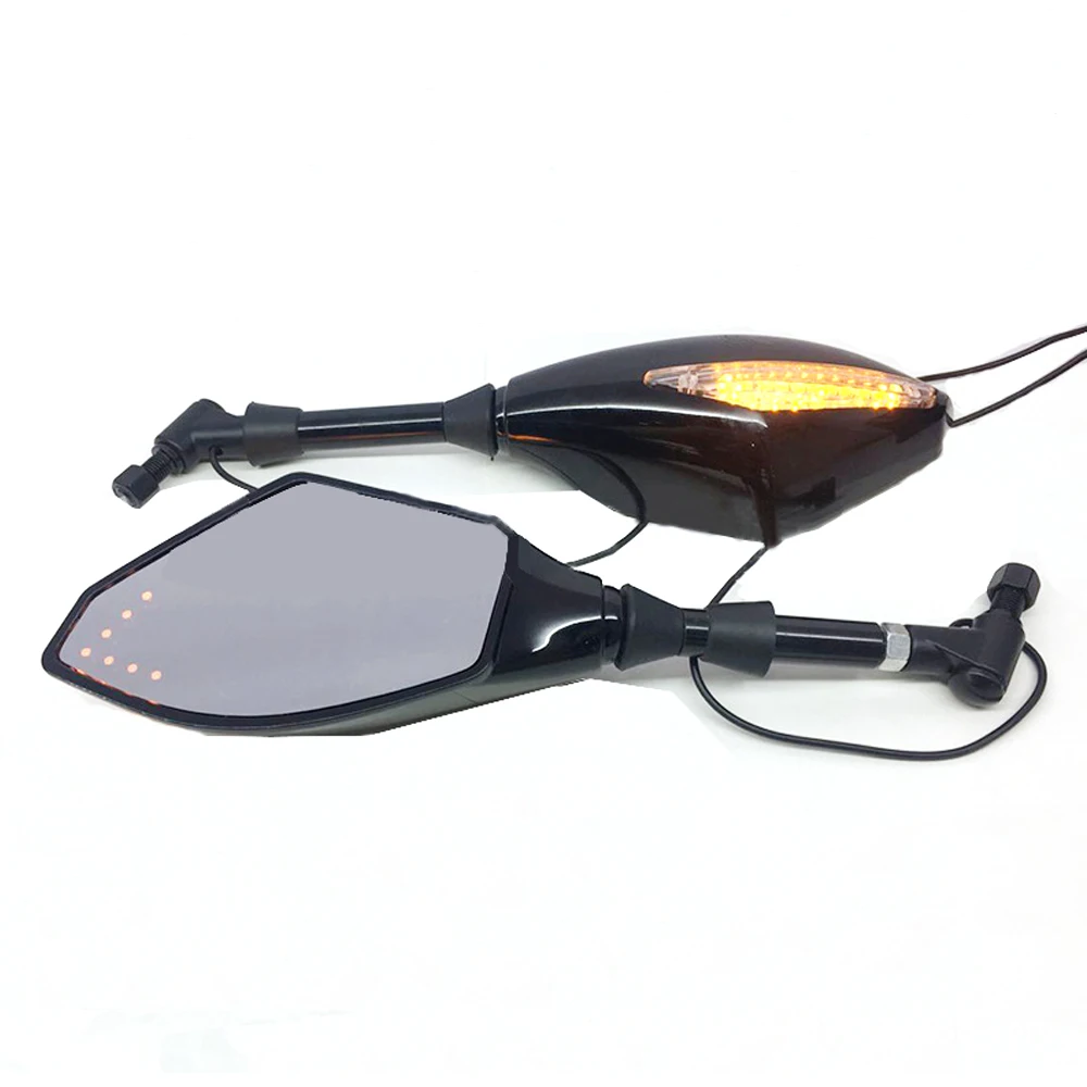 Зеркало заднего вида мотоциклетное со светодиодной подсветкой 8/10 мм | Автомобили