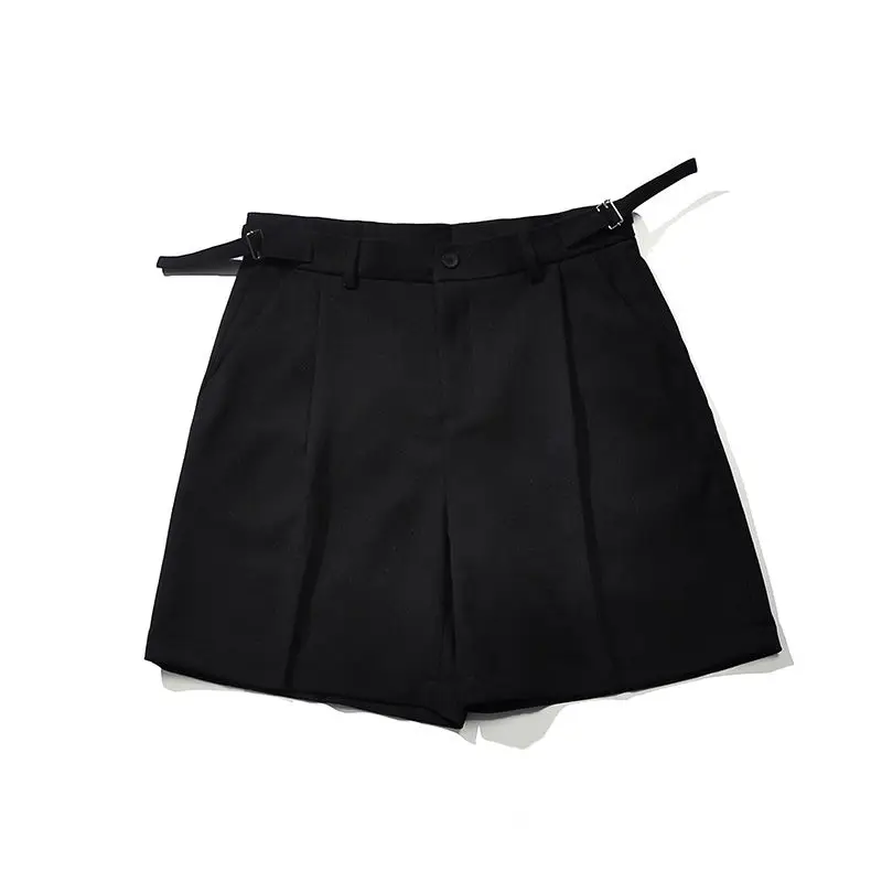 

Summer Shorts Men's Fashion Solid Color Business Casual Shorts Men Streetwear Wild Loose Korean Dress Shorts Mens S-XL