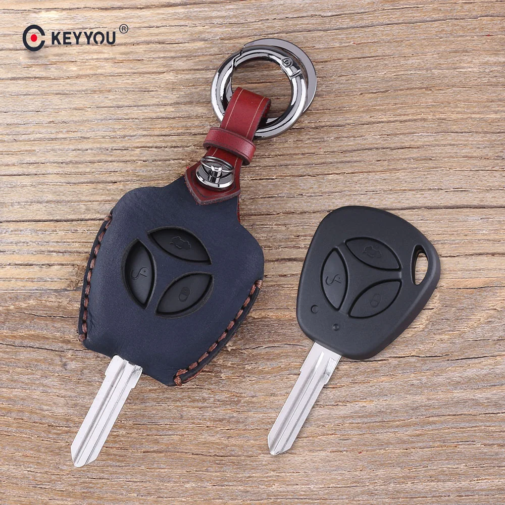 

KEYYOU Genuine Leather Key Wallet Women Keychain Cover Car Key Cover Case Bag For Lada Key Holder Housekeeper Keys Organizer