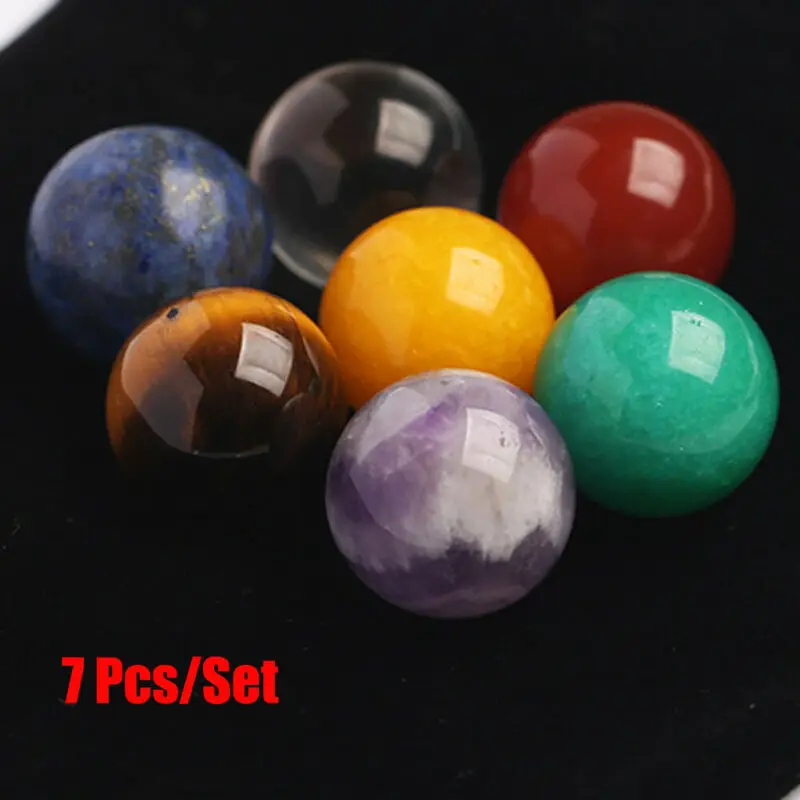 7 шт. 20 мм натуральный Сферический большой хрустальный шар лечебный камень