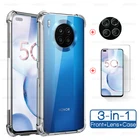 Прозрачный силиконовый защитный чехол для honor 50 lite чехол Защита для камеры xonor honer 50 lite закаленное стекло для honor50 светильник 6,67'