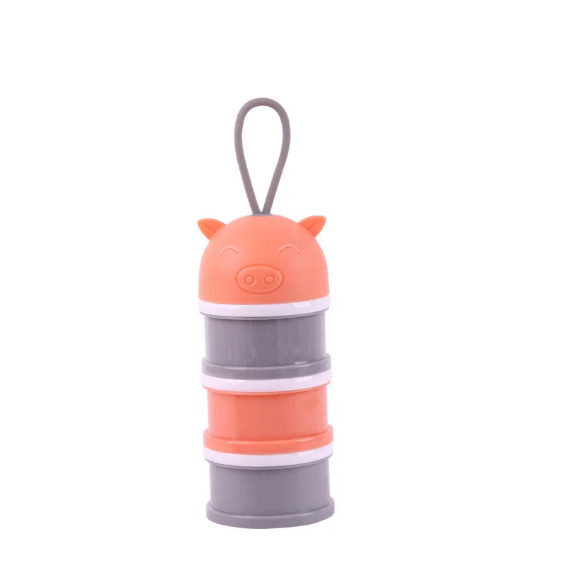 3 layer Cute Style Portable Baby Food Storage Box Essential Cereal Cartoon Milk Powder Boxes Toddle Kids Snacks Container | Мать и
