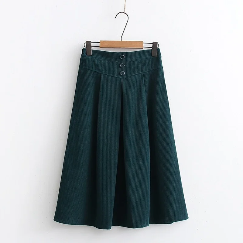 Новая облегающая Вельветовая повседневная юбка А-силуэта осенне-зимняя модная