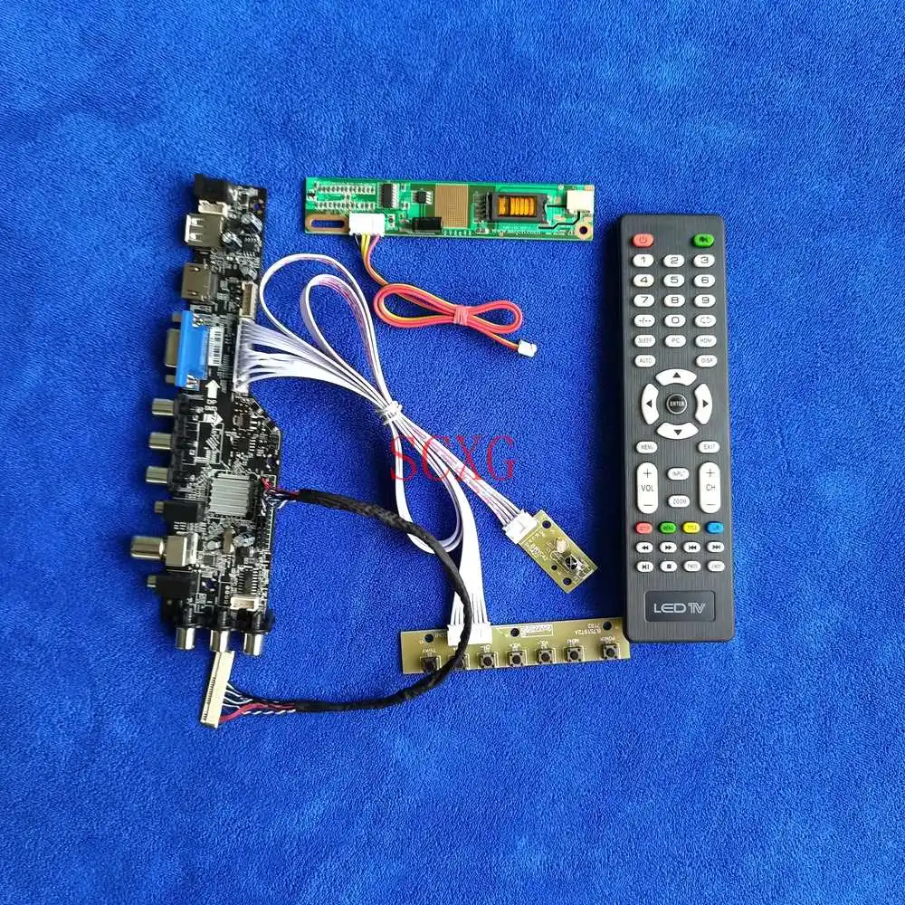

DIY KIT 30-Pin LVDS Digital Signal DVB 1280*800 LCD Display Drive Board 1-CCFL For LTN154AT09/LTN154AT10 USB VGA HDMI-compatible