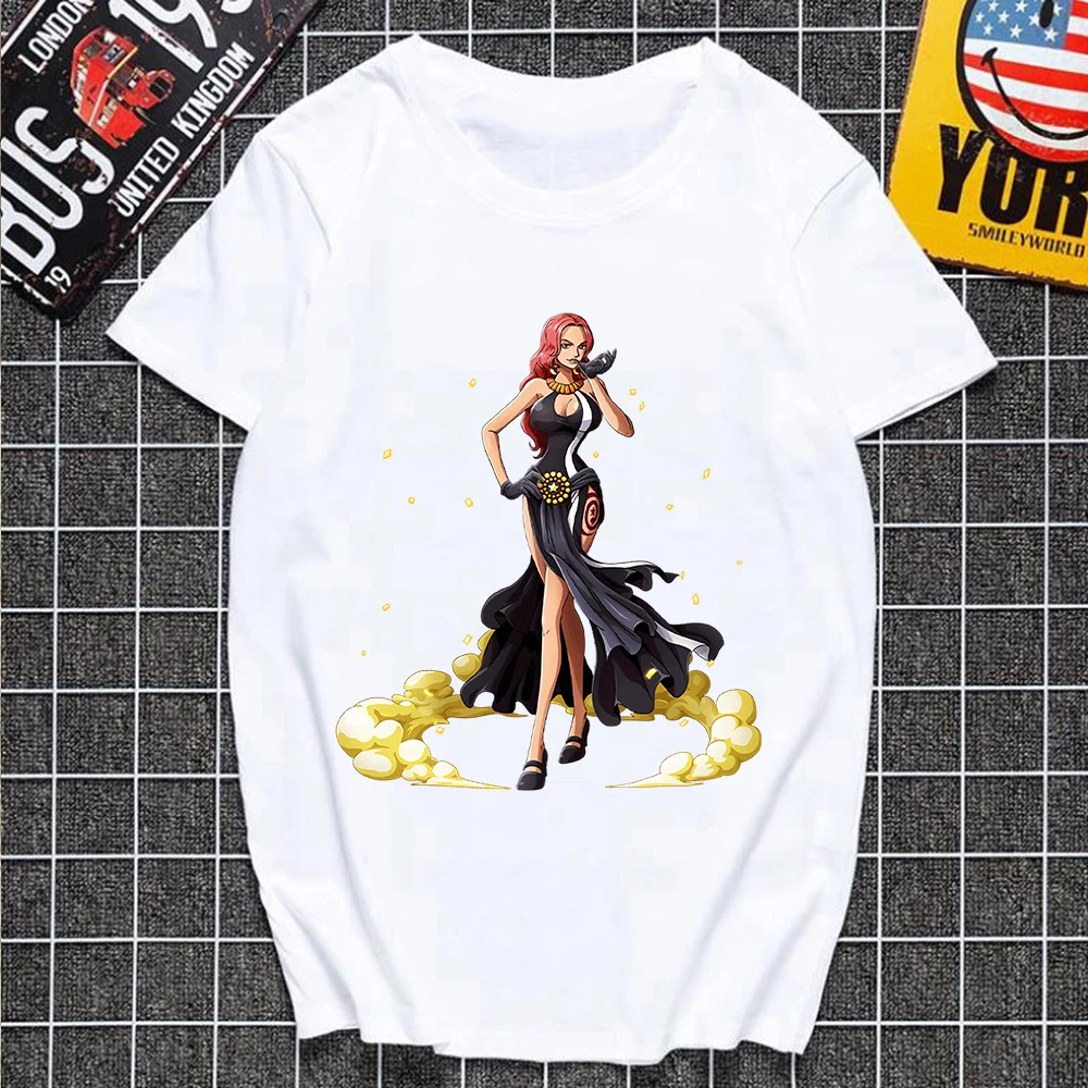 

One Piece Cartoon T Shirts Print Anime Women's Shirts for Summer Kawaii Short Sleeve T-shirt Casual Aesthetic Clothes Femme Tees