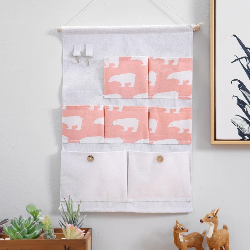 KIGUCOS сумка для хранения вещей 7 карманов Туалет спальня многофункциональный