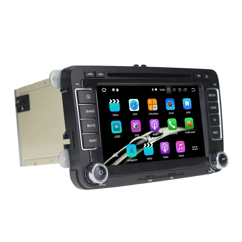 Автомобильный DVD плеер GPS Navi 2din Android 9 0 8 ядер 4 Гб ОЗУ 64 ПЗУ мультимедийный для Volkswagen