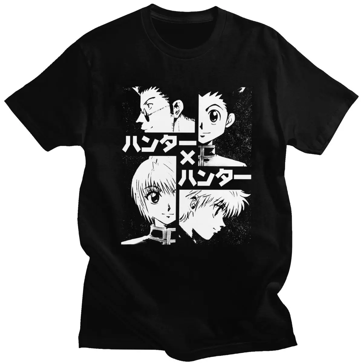 

The Hunters Hunter X Hunter T Shirts Men's Cotton T-Shirt Killua Zoldyck Tshirt Short Sleeve Anime Manga Japan Hxh Tee Tops Gift