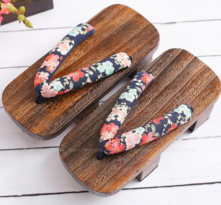 Японские традиционные женские сабо Geisha Geta кимоно юката пляжные сандалии ниндзя