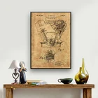 Абстрактная Картина на холсте винтажная картина мотор печать мотор патент художественный плакат схема детали автомобиля картины двигатель Настенный декор