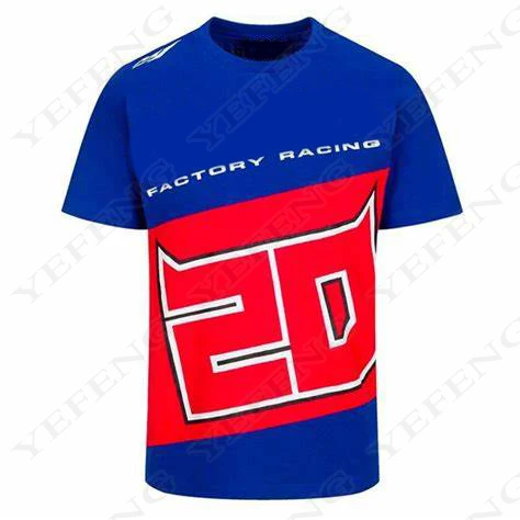 

2021 Moto Gp Champion For Yamaha Factory Racing Team Motorcycle Superbike Blue T-Shirt Men's Short Quick Dry Breathable Jerseys