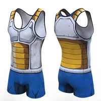casual vegeta goku cosplay one piece sleeveless jumpsuit playsuit casual men one piece top tank shirt plus size best gift