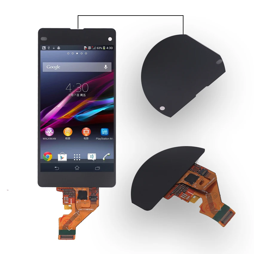 Оригинальный 4 3 ''ЖК дисплей для SONY Xperia Z1 Компактный сенсорный экран