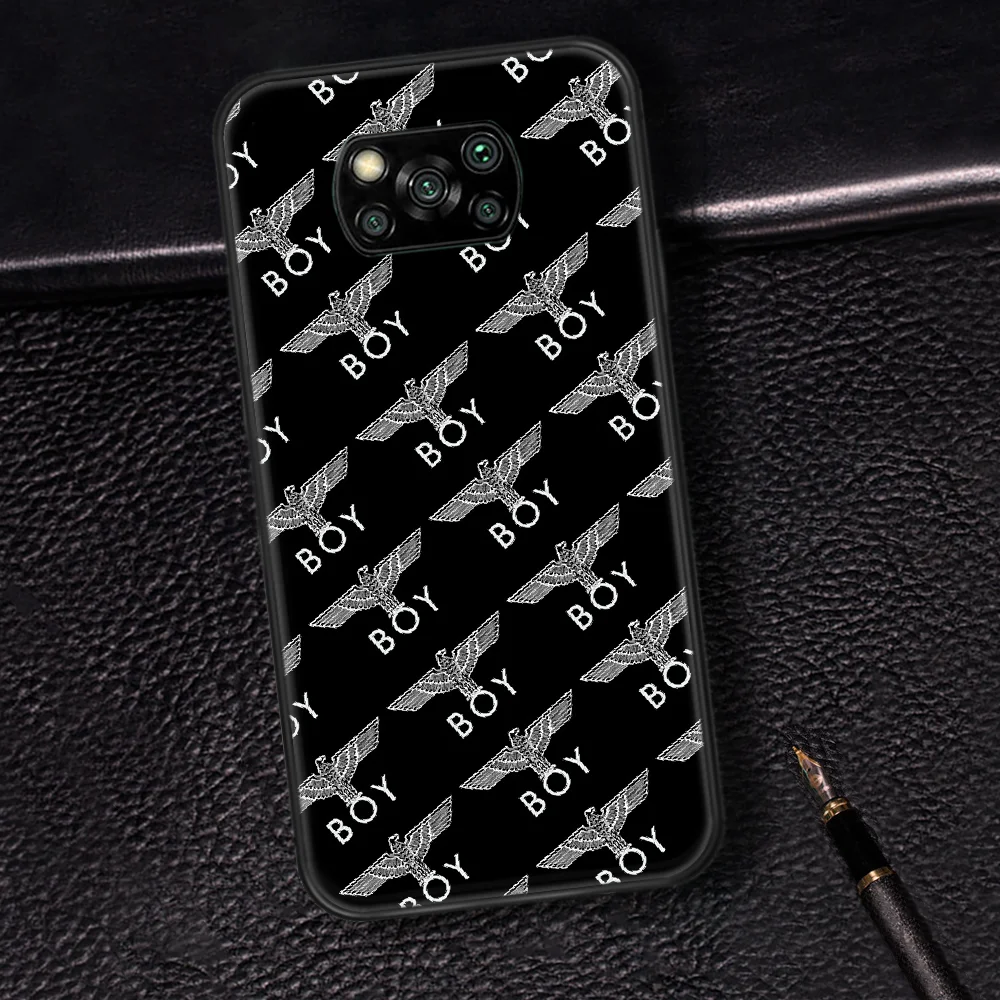 

British London Fashion Brand Boy Phone Case Cover Hull For Xiaomi Mi A2 A3 8 9 SE 9T 10 10T Lite Pro Ultra Poco X3 black Cell