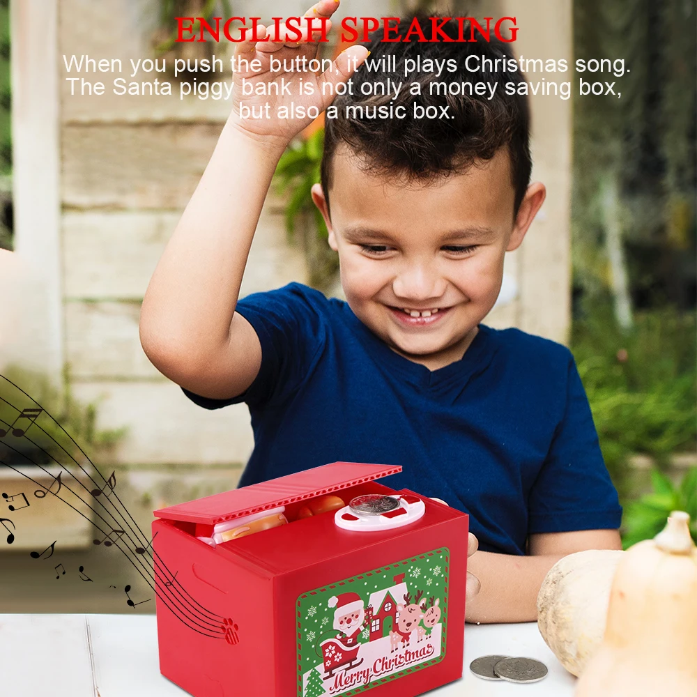 Копилка для денег автоматическая копилка в стиле Санта Клауса еды детей на день