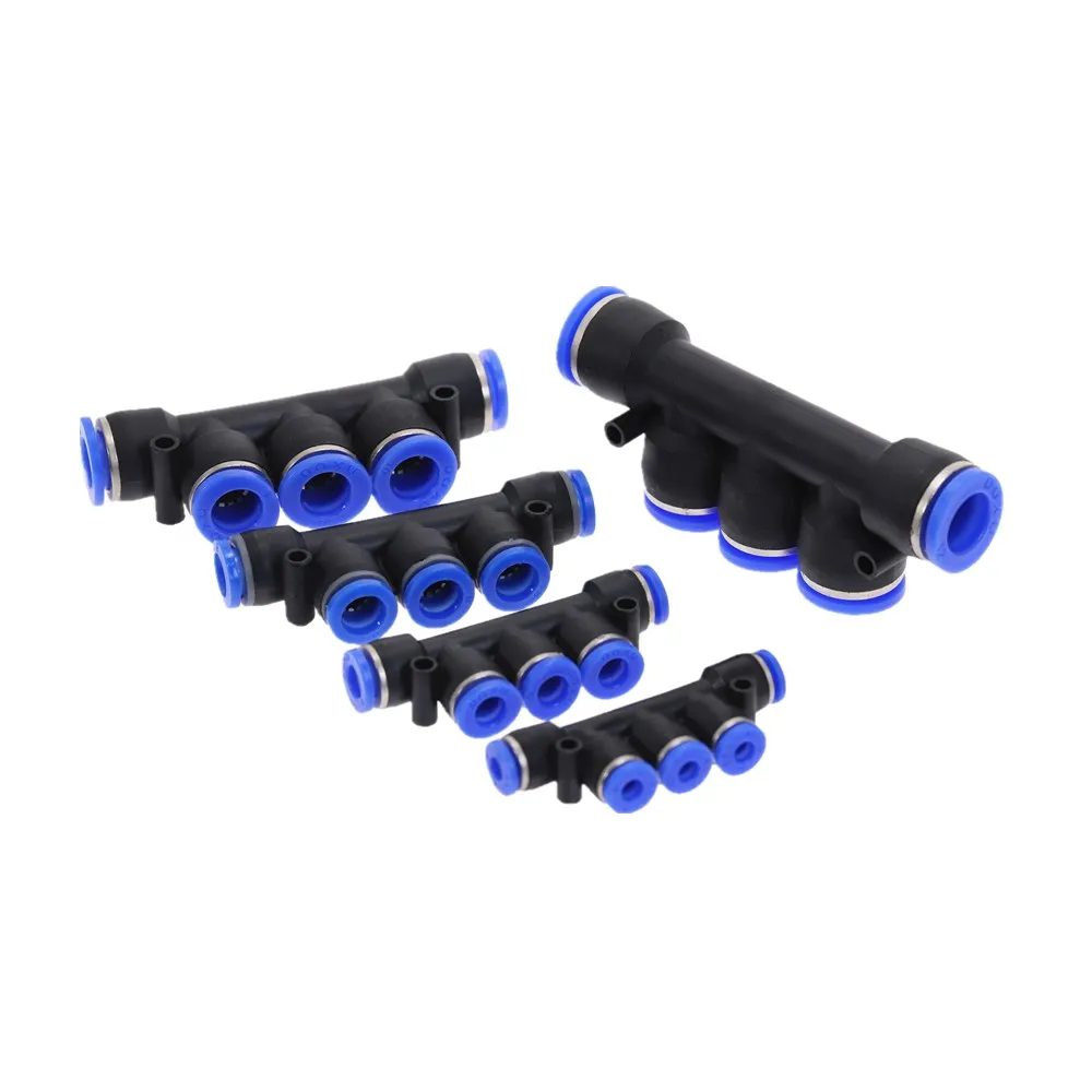 PK 4681012mm Пневматический 5 способ Пластик дюйм гидравлических фитингов разъем