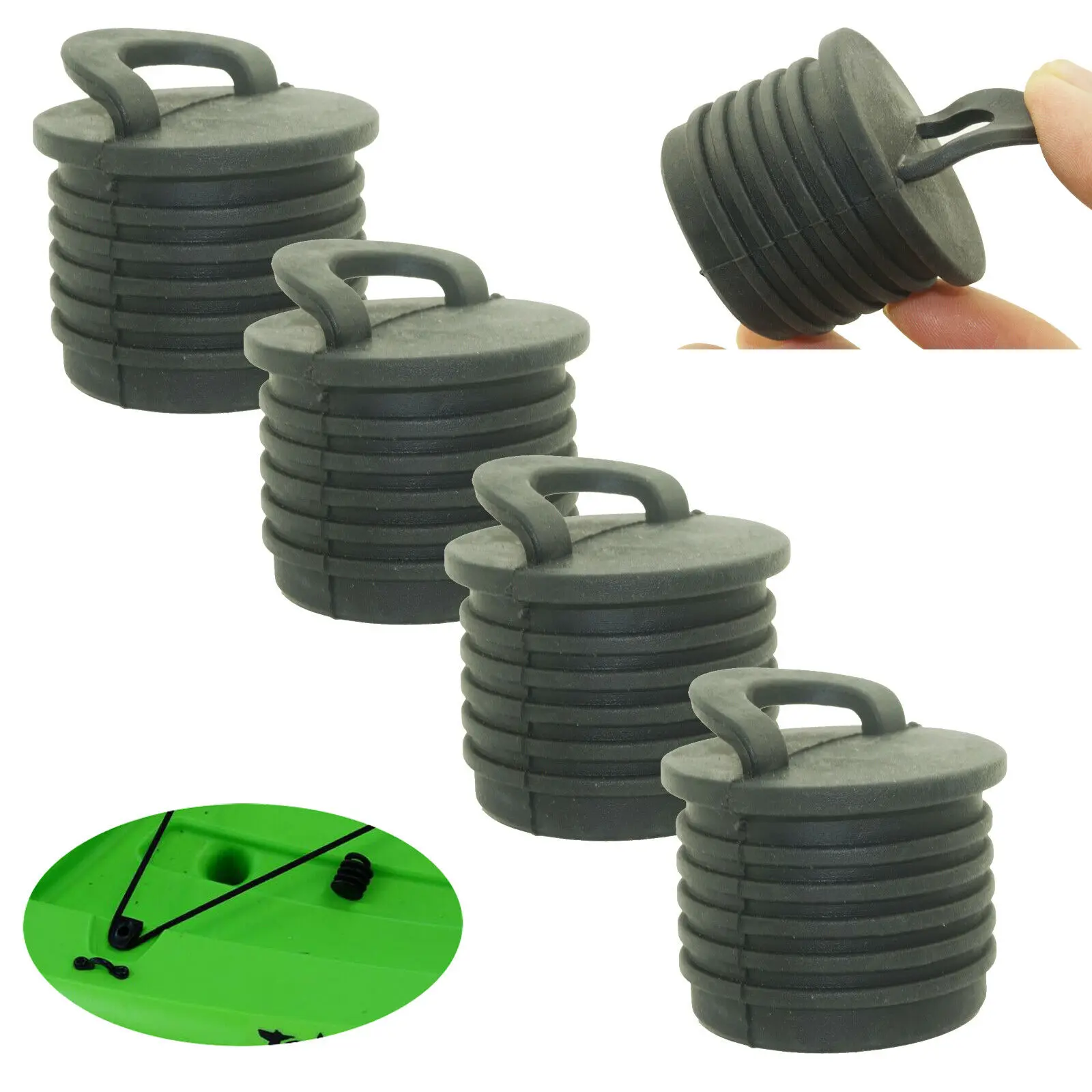 4 x Scupper Bung Kayak Replacement Accessories Stopper Plug Deck Fittings Black | Инструменты