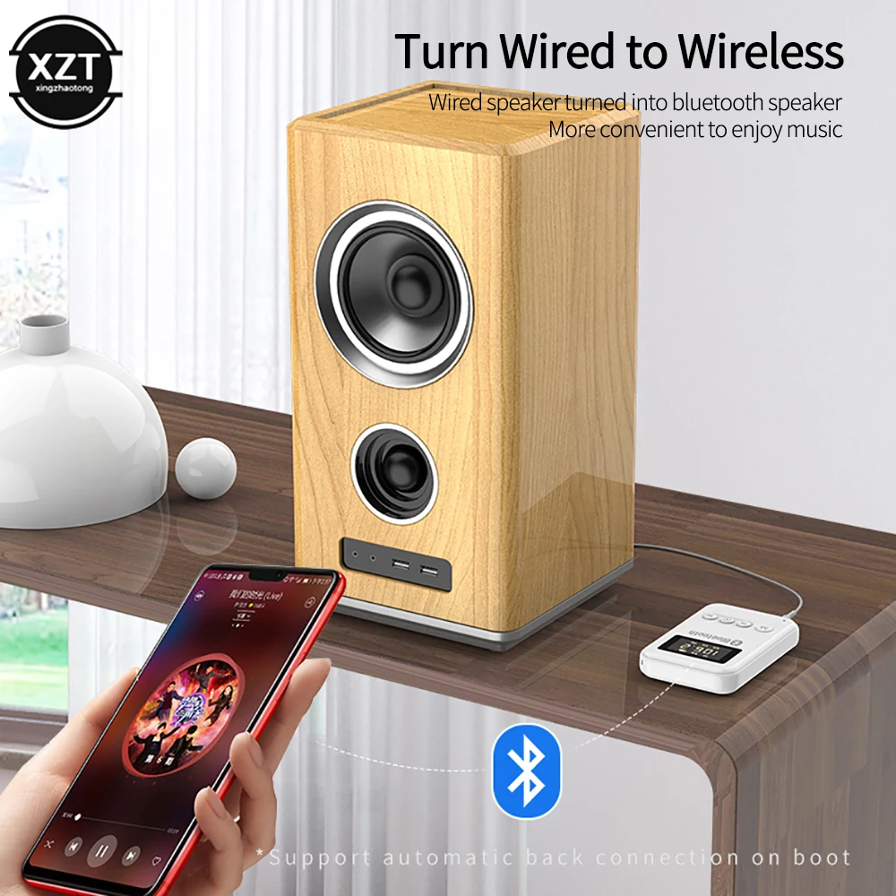 Bluetooth 5 0 передатчик приемник светодиодный дисплей 3 мм разъем Aux аудио TF слот для