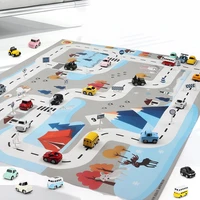 130100cm portable car city scene traffic highway map play mat educational toys for children games road carpet christmas gift