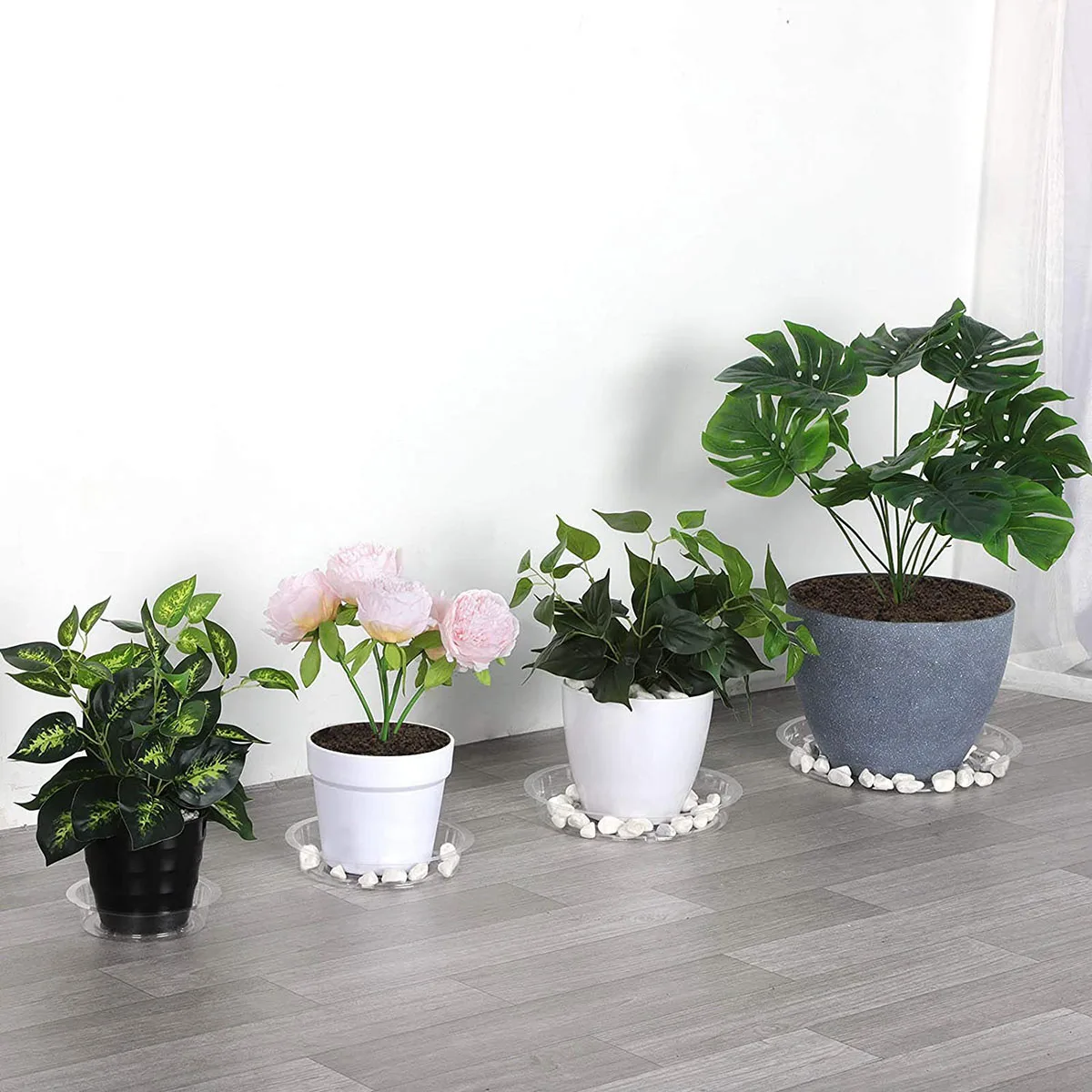 

Garden Drip Tray Plant Saucer Round Pot Base Clear Snack Flower Indoor