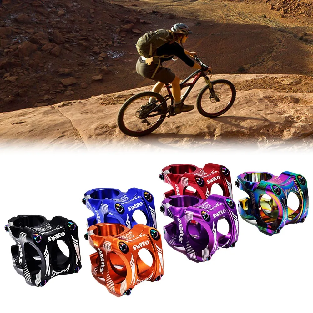

SWTXO Bicycle Handlebar Stem 35MM Ultralight Aluminium MTB Road Bike Short Handlebar Stem For 28.6/31.8mm Bicycle Fork Parts