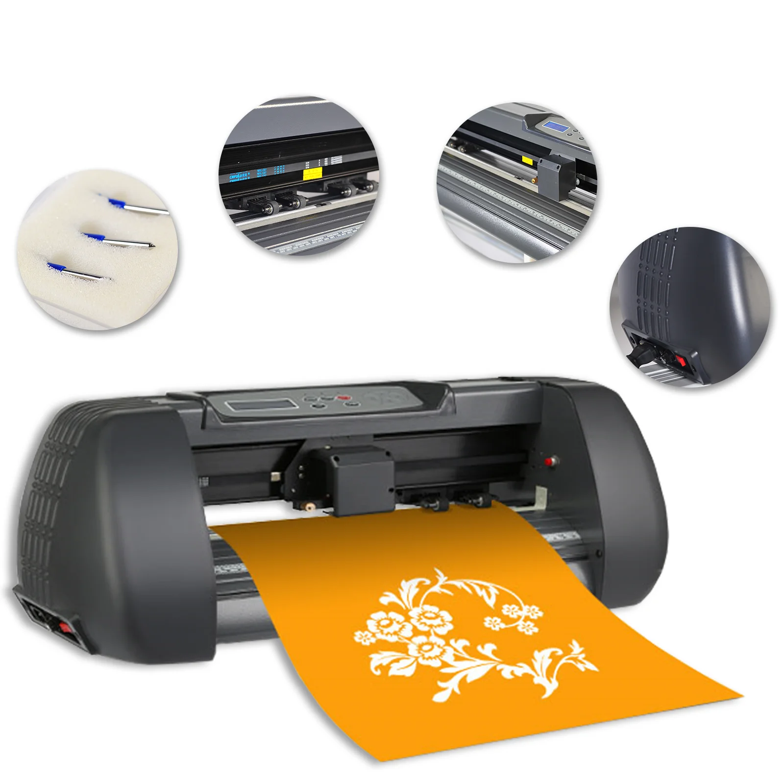 

375mm Vinyl Plotter Cutter Machine 14" Plotter Cutting Sign Design Maker USB Port (SK-375T)