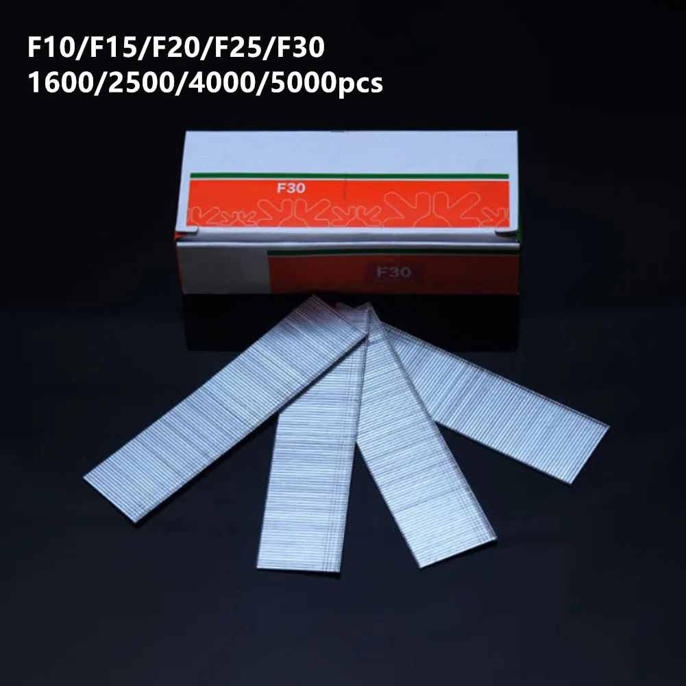 

1600/2500/4000/5000 шт 10/15/25/20/30 мм F10/F15/F20/F25/F30 прямой гвоздь без шляпки шпильки для Электрический Фрезер для ногтей, фрезер степлер-пистолет для дома/с...