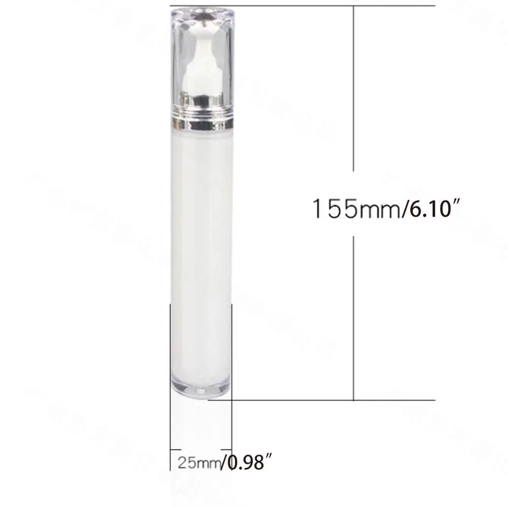 Пустая акриловая многоразовая бутылка для крема глаз 20 мл со стальным шариком